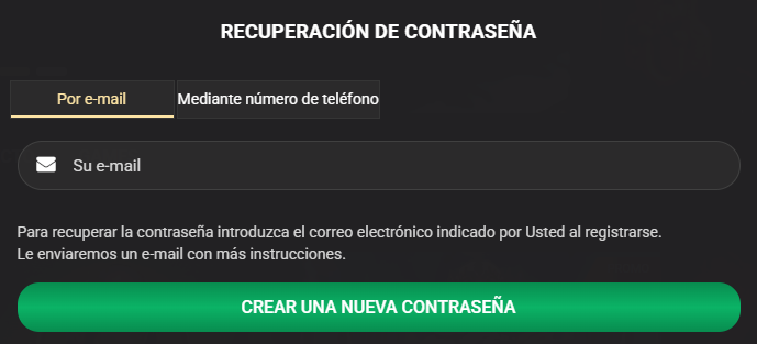 Restaurando el acceso a 1xslots